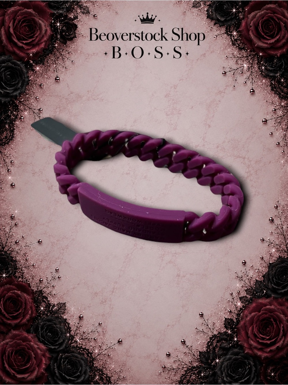 New NWT Marc By Marc Jacobs PLUM Standard Supply Braided Silicone Bracelet